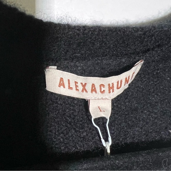 AlexaChung Black Chandra Cashmere Silk Cropped Cardigan NWT Large - Picture 9 of 14